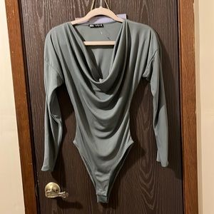 NEW ZARA DRAPED BODYSUIT